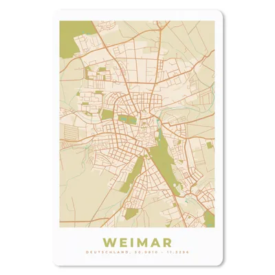 Produktbild von MuchoWow® Mauspad Mousepad Weimar - Stadtplan - Vintage - Karte 40x60 cm - Mousepads - Maus Mat - Pad - Mausunterlage - Schreibtisch Accesoire