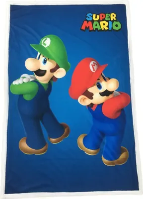 Obrázok produktu pre Super Mario sherpa fleece deka 100 x 150 cm pre fanúšikov a milovníkov pohodlia