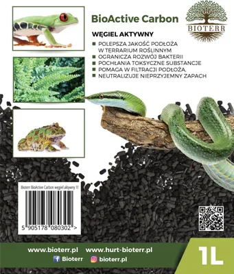Produktbild von BioActive Carbon Aktivkohle 1l - Bodengrundzusatz für Pflanzenterrarium