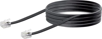Produktbild von Schwaiger 6.0m RJ-11 - RJ-11, 6 m, RJ-11, RJ-11, Schwarz, Männlich, Männlich