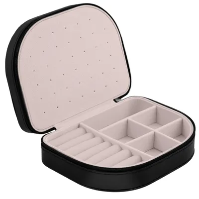 Zdjęcie produktu dla Pudełko na biżuterię, przenośna organizer w kolorze czarnym