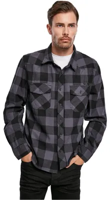 Produktbild von Brandit Check Shirt Herren Baumwoll Hemd L Black-grey