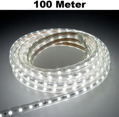 Produktbild von Leuchtstreifen SMD2835 60 LED/Meter LED Strip Stripe Lichtleiste Lichterkette Lichtband Lichtstreifen Band Weiß 100 Meter Länge Komplett Set