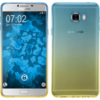 Produktbild von PhoneNatic Case kompatibel mit Samsung Galaxy C7 - Design:02 Silikon Hülle Ombrè + 2 Schutzfolien