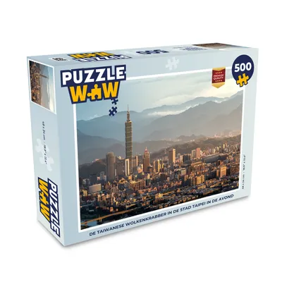 Obrázok produktu pre MuchoWow® Puzzle 500 ks Taiwanský mrakodrap v meste Taipei popoludní
