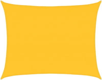 Image de vidaXL Voile d'ombrage 160 g/m² Rectangulaire Jaune 6x7 m HDPE