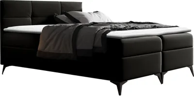 Produktbild von MIRJAN24 Boxspringbett Figaro, Stilvoll Polsterbett, zwei Bettkästen, Doppelbett (Farbe: Soft 011, Größe: 180 x 200 cm)