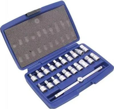 Immagine prodotto di Set chiavi bussole da 3/8", olio tappo di scarico noci, kit di attrezzi per auto e autocarri officina 21 pezzi