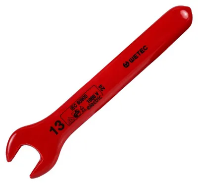 Produktbild von WETEC Einmaulschlüssel, DIN 7446, Schlüsselweite 13 mm, 1.000 V/VDE/GS