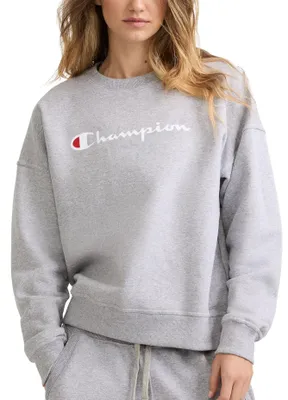 Productafbeelding van Champion, Damen, Powerblend, Fleece Trui met Ronde Hals, Warm voor Vrouwen (inclusief sweatshirt, Oxford)