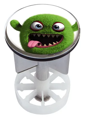 Produktbild von Sanitop Excenterstopfen Metall 38 - 40 mm Design Monster Grausi