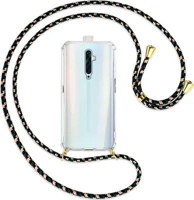 Produktbild von Handykette Backcover-Schutzhülle mit Band (Metall goldfarben) für Oppo Reno2 Z / Reno2 F - camouflage