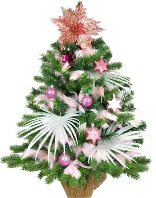 Produktbild von Geschmückter künstlicher Weihnachtsbaum FAIRYTALE STAR 60 cm mit LED-BELEUCHTUNG IM TOPF