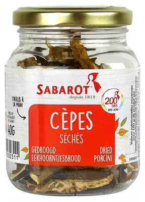 Immagine prodotto di Sabarot Cèpes, vasetto da 40 g (funghi porcini secchi)