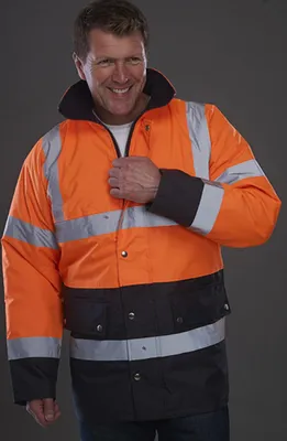 Produktbild von YOKO HVP302 | High Visibility Herren Arbeitsjacke | EN ISO 20471:2013 - Farbe: Hi-Vis Yellow/Navy - Größe: L