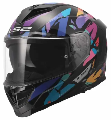 Zdjęcie produktu dla LS2 FF818 Storm III Kaos – kask, czarny/fioletowy, rozmiar M (57/58)