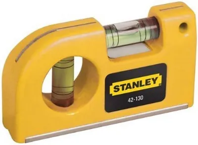 Produktbild von Stanley Taschen-Wasserwaage, 0,8 m, Gelb, Synthetisch, 139,7 mm, 20,3 mm, 114,3 mm