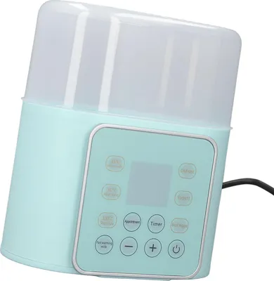 Produktbild von 2-in-1-Doppelflaschenheizung, multifunktionale Reinigung, automatischer schneller Milchwärmer mit Timer, grün, EU-Stecker, 220 V