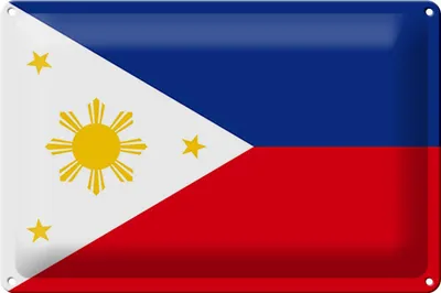 Produktbild von Blechschild Flagge Philippinen 30x20cm Flag of Philippines