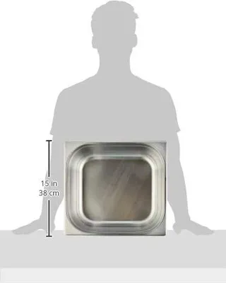 Image de LACOR INOX 2/3 bac sans poignée, 325 x 354 x 150 mm, argent