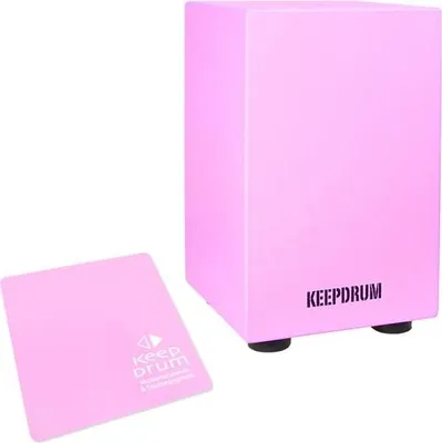 Image de keepdrum DC1M PK Junior Cajon rose avec coussin d'assise rose