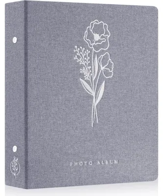 Zdjęcie produktu dla Album fotograficzne, szara okładka z płótna, 400 zdjęć, album wsuwany, format 11,5 x 15 cm