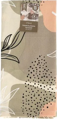 Immagine prodotto di Canovaccio, asciugamano da cucina, 100% cotone 45x65 Stems Beige, foglie