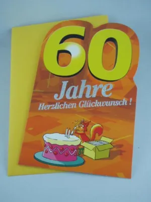 Produktbild von Hallmark - 91599 - Klappkarte, Geburtstag, 60 Jahre, mit Umschlag