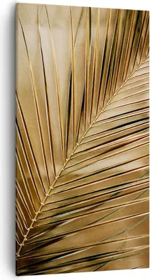 Produktbild von Bild auf Leinwand - Leinwandbild - Einteilig - Blatt Gold Pflanze - 55x100cm - Wand Bild - Wanddeko - Wandbilder - Leinwanddruck - Bilder - Wanddekoration - Leinwand bilder - Wandbild - PA55x100-5041