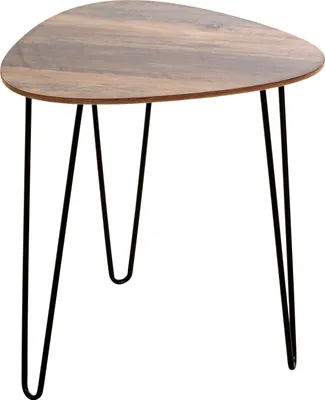 Produktbild von HAKU Beistelltisch eiche, schwarz - MDF, Metall, B/H/T: 40x43x40 cm
