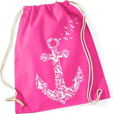 Produktbild von Turnbeutel Anker Vögel Hipster Beutel Tasche Anchor Birds Stringbag Beuteltasche
