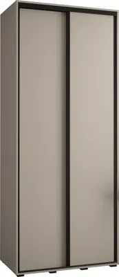 Produktbild von Kryspol Dakota 1 Schrank, zwei Türen - 235,2x120x60cm - Kaschmir Schwarz
