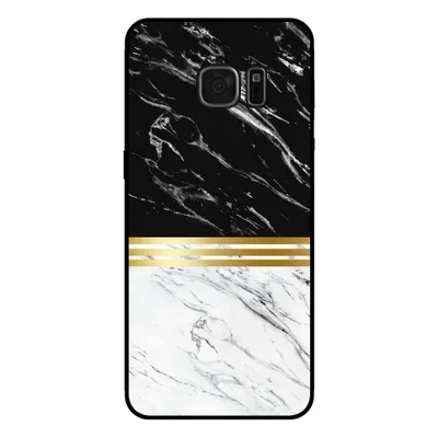 Immagine prodotto di Smartphonica Custodia per Samsung Galaxy S7 Edge in marmo - cover posteriore in marmo - Nero Bianco