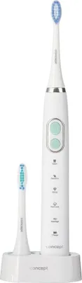 Zdjęcie produktu dla Concept ZK4010, Dorosły, Soniczna szczoteczka do zębów, Głębokie czyszczenie, Pielęgnacja dziąseł, Masaż, Delikatny, Wybielający, Biały, 38000 ruchów na minutę, 4 x 30 sec