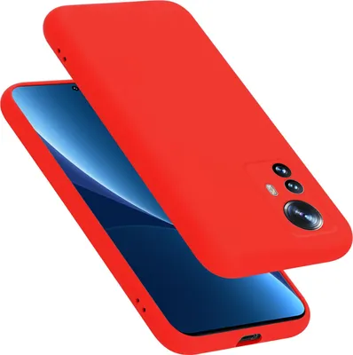 Produktbild von Cadorabo Schutzhülle für Xiaomi 12 PRO Hülle in Rot Handyhülle Case Cover TPU Etui
