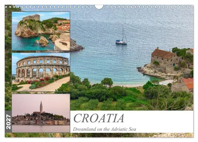 Produktbild von Kroatien: Traumlandschaft am Adriatischen Meer (Wandkalender 2027, Format DIN A3, Querformat), CALVENDO 12-Monats-Wandkalender