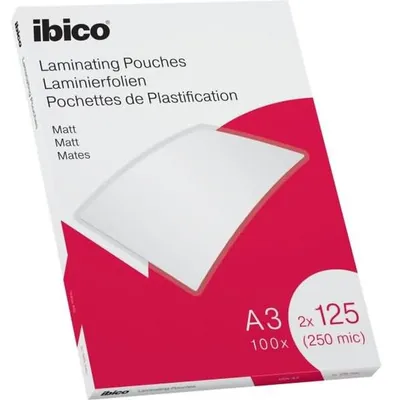 Zdjęcie produktu dla Ibico 627324, Przezroczysty, Matowy, A3, 303 mm, 426 mm, 100 szt.