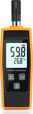 Obrázok produktu pre Digitálny merač teploty a vlhkosti, vysoko presný teplomer, vlhkomer, merač vlhkosti, monitor min/max hold, LCD podsvietenie s ochranou krytu