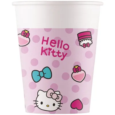 Obrázek produktu pro Papírový kelímek Hello Kitty 200ml/8ks.CERTIFIKÁT