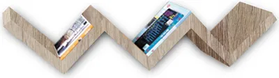 Produktbild von Modernes Stufenregal Altona, 3 Fächer, MDF, ca. 59 cm breit, 12 cm hoch, 12 cm tief