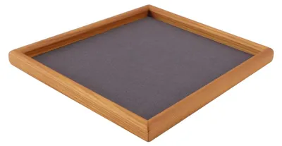 Stapelbares Schmucktablett aus Holz, 20x18x1,5 cm