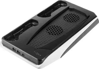 Produktbild von FIXED Fixed Multifunctional Station for PlayStation 5 with Cooling and Charging for two DualSense Controllers | FIXPS5-MCS-BW