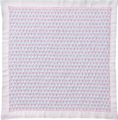 Image de Kit de point de Sashiko Kugurizashi estampillé Olympus " Hana Fukin Kikkou Hanazashi", 34x34cm, Original du Japon