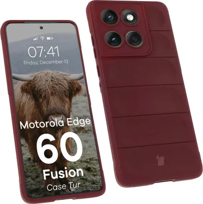 Produktbild von Robuste Handyhülle für Motorola Edge 60 / 60 Fusion, Bizon Case Tur, Burgunderrot