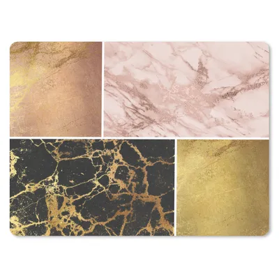 Produktbild von MuchoWow® Mauspad Mousepad Marmor - Roségold - Collage 23x19 cm - Mousepads - Maus Mat - Pad - Mausunterlage - Schreibtischunterlage - Mauspad