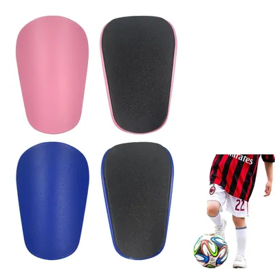 Produktbild von Kleine Schienbeinschoner für Fußball, 2 Paar, Mini-Schutz für Jugendliche und Erwachsene (Rosa + Blau)