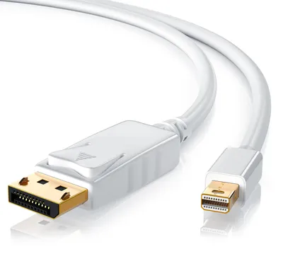 Imagen del producto de Cable Mini DisplayPort a DisplayPort para audio y video, cable de monitor MiniDP FullHD, cable de conexión - 5 metros