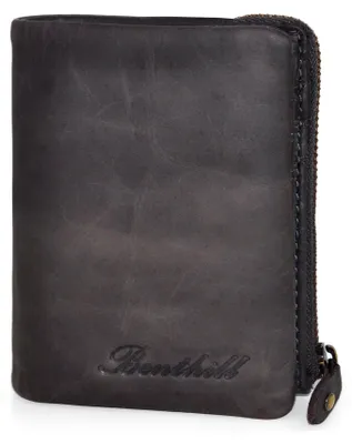 Produktbild von Benthill Kleine Geldbörse Echt Leder - Damen Geldbeutel mit RFID Schutz - 6 Kartenfächer - Slim-Wallet inkl. Geschenkbox