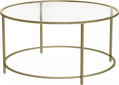 Produktbild von In And OutdoorMatch Couchtisch Dameon - Rund - Couchtisch - Wohnzimmer - Beistelltisch - 84 x 84 x 45,5 cm - Glas