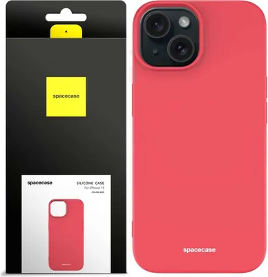 Image de Coque en silicone SPACECASE Coque en silicone pour iPhone 15 Rouge